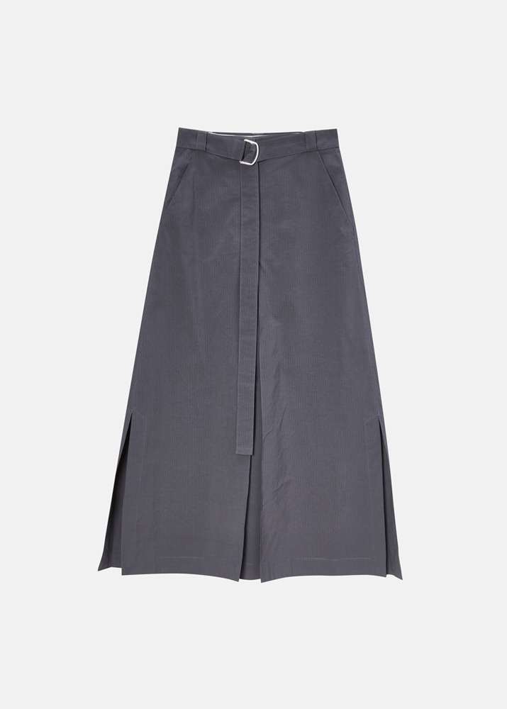 [NEHERA] A-Line Long Skirt Grey