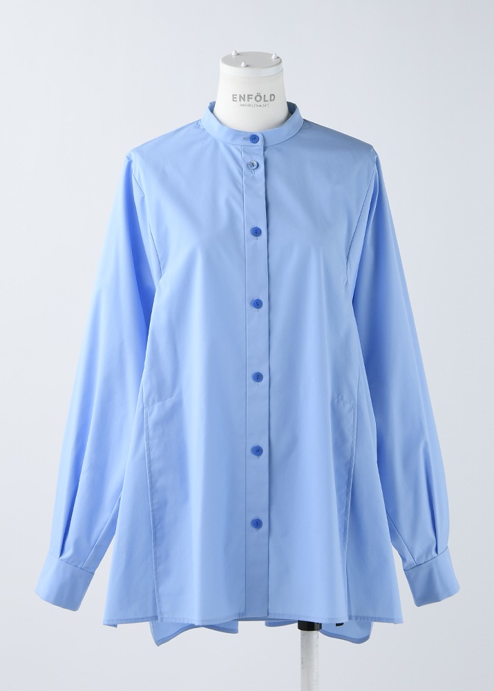 ENFOLD _ Broad Sleeve Shirt Light blue