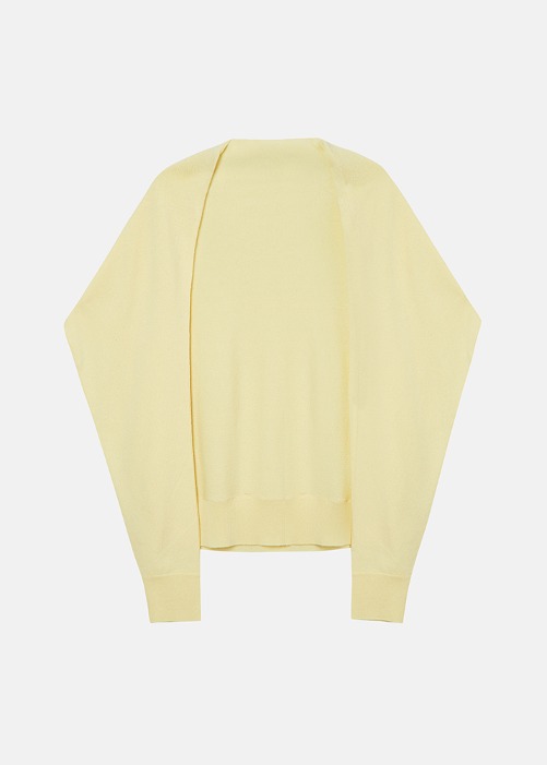 [HIMALAYAN CASHMERE]  Wrap Sweater - Hestia Light Yellow