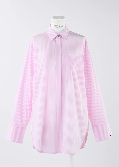 [ENFOLD] Striped 3d Sleeve Shirt