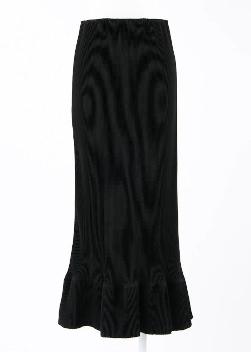 [ENFOLD] Pleated Wave Skirt Black